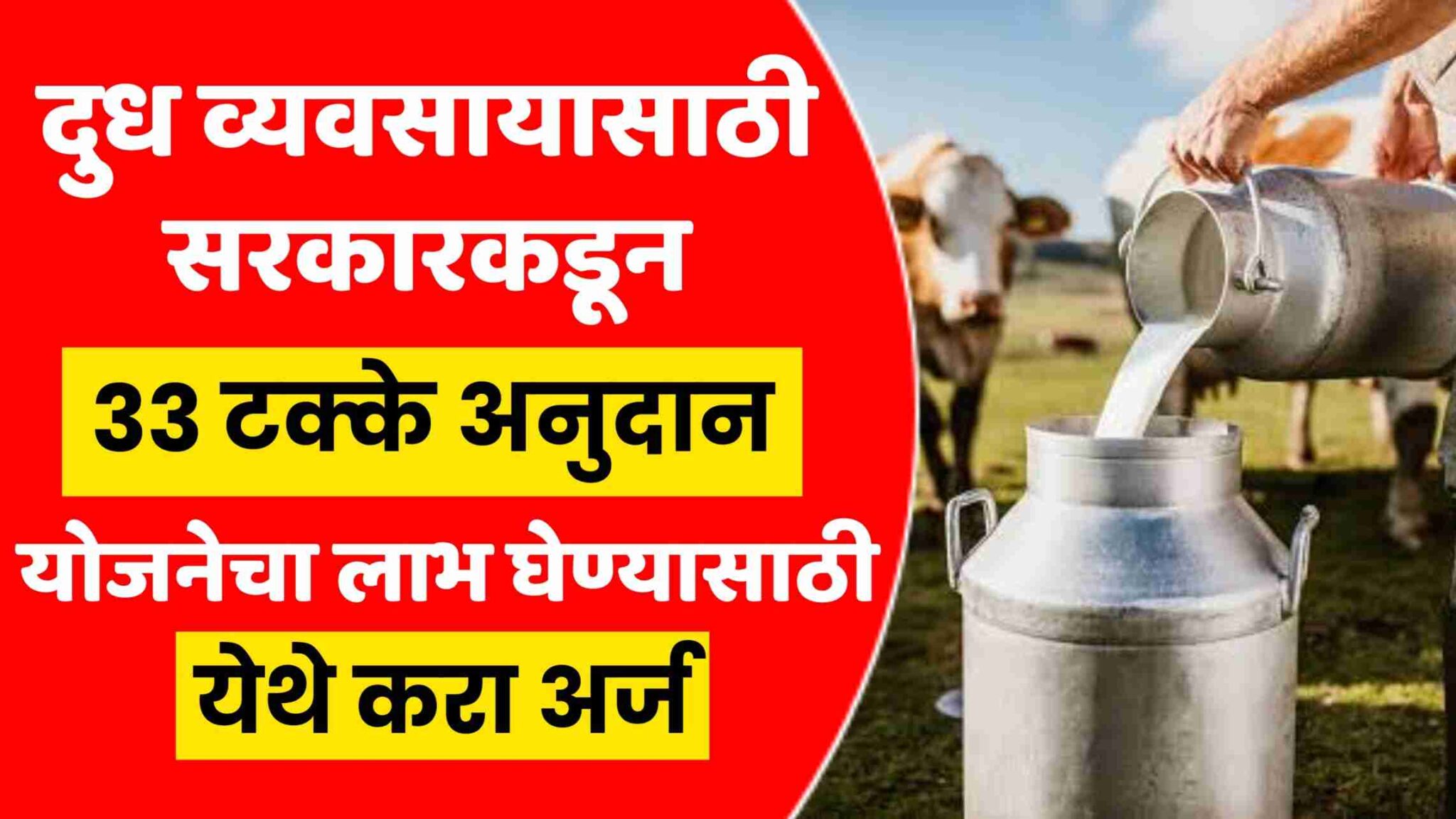 Dairy Farm Anudan Yojana दुध व्यवसायासाठी सरकारकडून 33 टक्के अनुदान
